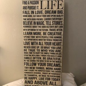inspirational text wall art